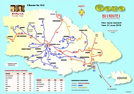 Gozo bus map